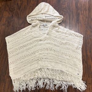 American Eagle Crocheted Boho Cotton Poncho